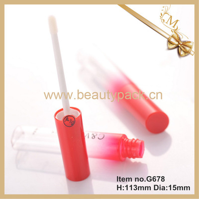 供应渐变喷镀时尚简约唇彩管G678 优质化妆品包装解决方案